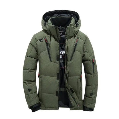 Thick Down Jacket With Collar For Men, Warm Parka, Casual Coat, Waterproof, Winter,-30 Degrees, Size 5XL