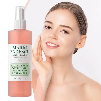 236ml Mario Badescu Facial Mist Hydrating Moisturizing Aloe Herbs Rosewater Brightening Refresh Dry Skin Relief Toner Skincare