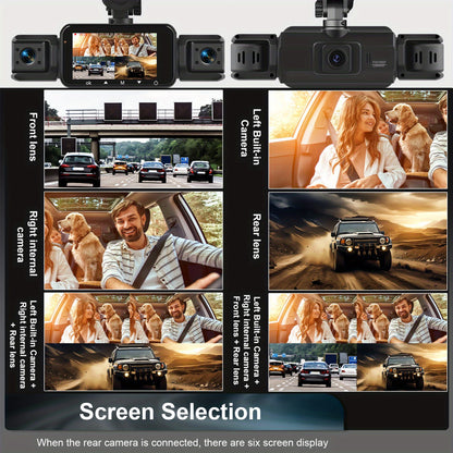 Dash Cam 4 Channel Driving Camera 1080P Front Left Right Rear Night Vision Loop Recording 24H Parking Monitor Auto parts