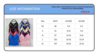 2 Pieces Sports Set Women Backless Tank Tops High Waist Scrunch Seamless Shorts Sport Suit Gym Set Sportswear Workout Set