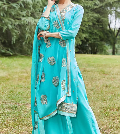 Indian Women's Ethnic Dance Costume Sari Next  Chabi Three Piece Set