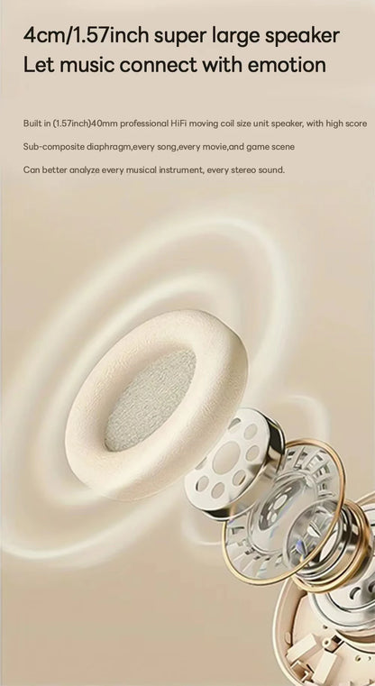 SONY P2961 Wireless Headphones Bluetooth Foldable 9D HIFI Stereo Sound Headset Long Battery Life Heavy Bass Earphone