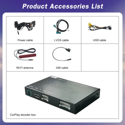 Road Top Wireless CarPlay for Mercedes Benz C Class W204 NTG4.5/4.7 2011-2014 Android Auto Mirror Link AirPlay Car Play