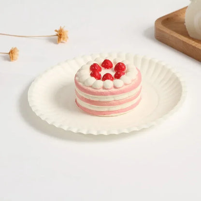 50/100Pcs 6inch Disposable Paper Plate Round Cake Dessert Snack Tray For Birthday Wedding Xmas BBQ Party Kids Painting Plates