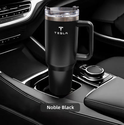 1200ML Car Mug Slot Vacuum Cup 304 Stainless Steel Thermos For Tesla Model-Y Model-3 Model-X Model-S Cybertruck Roadster SpaceX