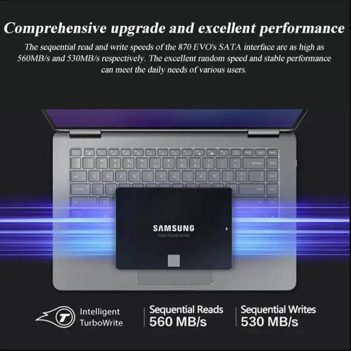 Samsung 2.5'' SATAIII SSD 870 Evo 2TB 1TB 500GB 250GB Internal Solid State Drive Storage Disk For Laptop Desktop