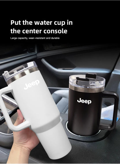 1200ML Car Mug Vacuum Cup 304 Stainless Steel Thermos For Jeep Grand Cherokee Wrangler JK Gladiator Compass Renegade Wagoneer