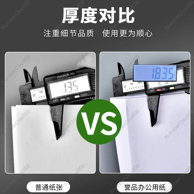 A4 Copy Paper 80gsm/70gsm - 2500 Sheets per Case, 5 Packs per Case, for Office & Student Use, Double-Sided Printing