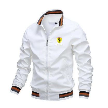 Spring and Autumn Men Jacket Casual Long Sleeved For Ferrari F1 Racing Suit Stand-up Collar Jackets Sports Riding Windproof Coat