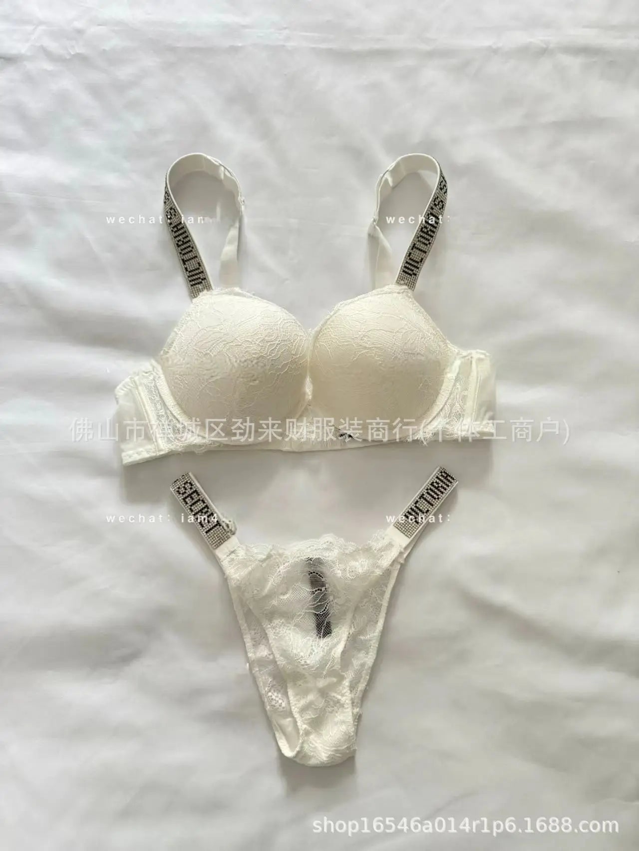 Sexy Diamond Lingerie Set Thickened Shaping Adjustable Bra Ensemble Comfortable Gathered Upper Lift Traditional Style Luxury...