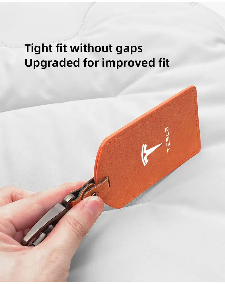 Suede Tesla Car Key Card Cover Keychain Car Key Accessories For Tesla Model 3 Y S X Cybertruck Juguete Roadster Coil Bonina