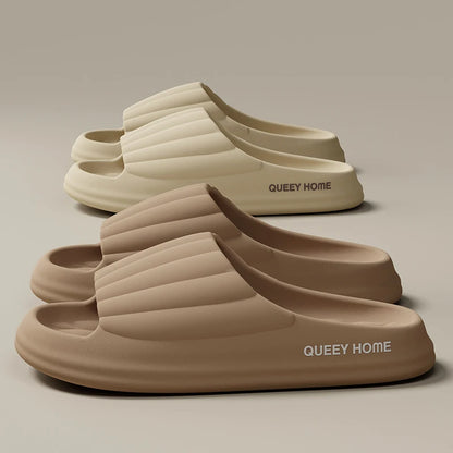 Stylish Men's Slippers Thick Sole Pressure Distribution Soft Bouncy Comfort Beach Sandals Anti Slip Lightweight Shoes Men Women