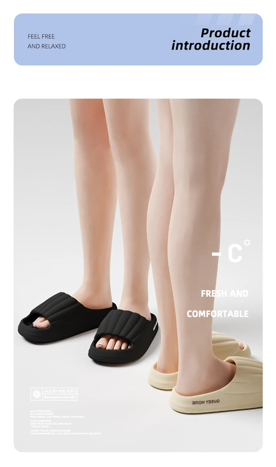 Stylish Men's Slippers Thick Sole Pressure Distribution Soft Bouncy Comfort Beach Sandals Anti Slip Lightweight Shoes Men Women