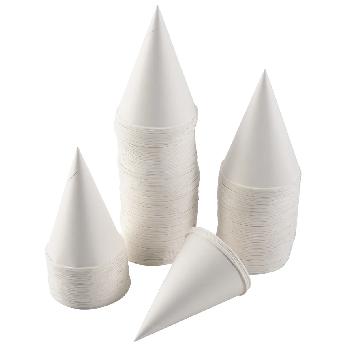 AD30-White Paper Cone Cups, Snow Cone Cups,Coated Leakproof Cone Paper Cups for , Shaved Ice, Water 200Pcs
