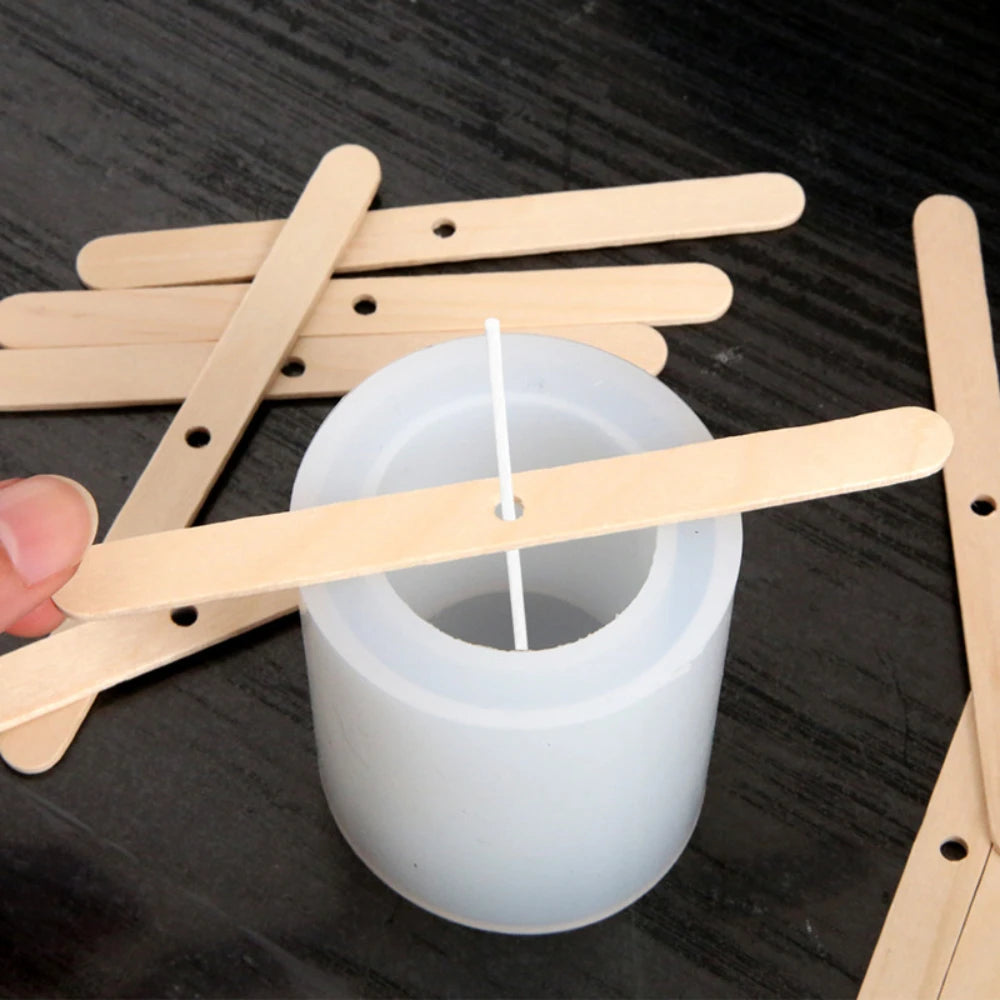50pcs Multiple Styles Wooden Candle Wick Holder DIY Scented Candle Making Tool Wick Centering DIY Candle Making Mixing tools