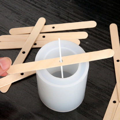 50pcs Multiple Styles Wooden Candle Wick Holder DIY Scented Candle Making Tool Wick Centering DIY Candle Making Mixing tools