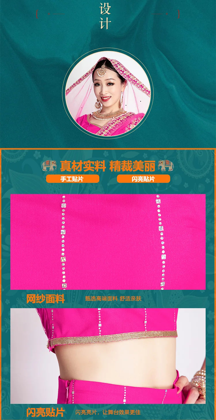 Traditional Indian Clothing Pakistani Sari Women's Elegant Dress Party Cosplay Dance Dress Stage Dress