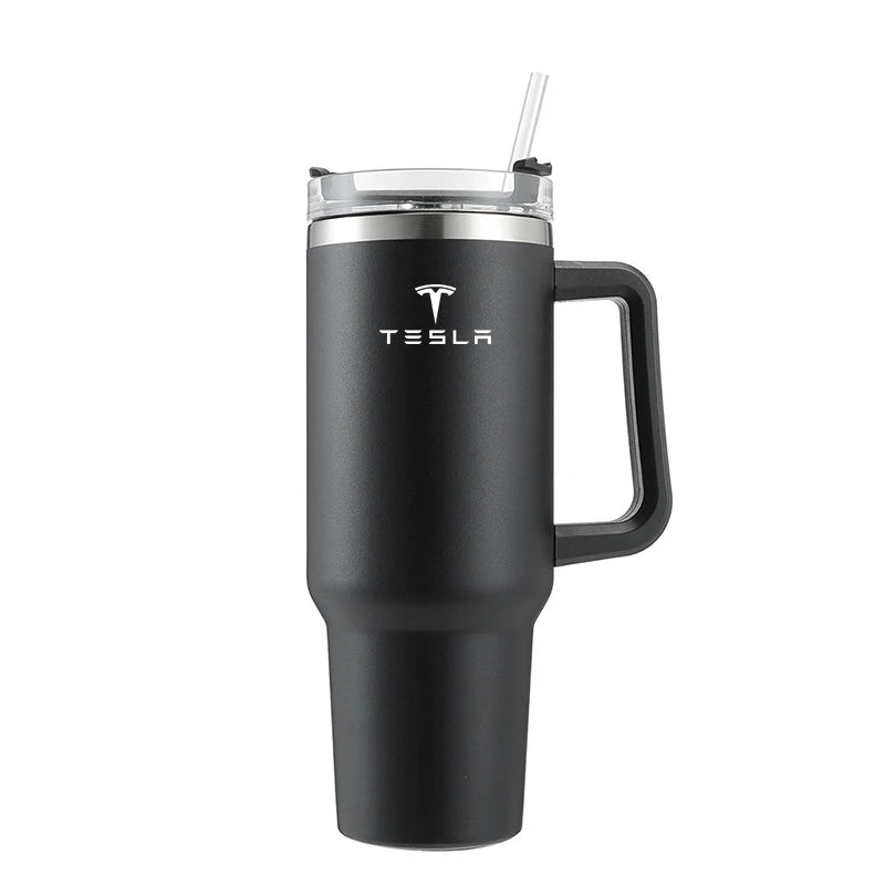 1200ML Car Mug Slot Vacuum Cup 304 Stainless Steel Thermos For Tesla Model-Y Model-3 Model-X Model-S Cybertruck Roadster SpaceX
