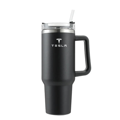 1200ML Car Mug Slot Vacuum Cup 304 Stainless Steel Thermos For Tesla Model-Y Model-3 Model-X Model-S Cybertruck Roadster SpaceX