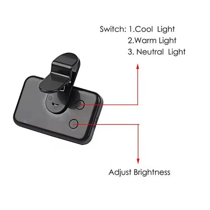Pocket LED Selfie Light Fill Light with Clip Portable Rechargeable For PC Laptop Video Conference Mobile Phone Vlog Photography