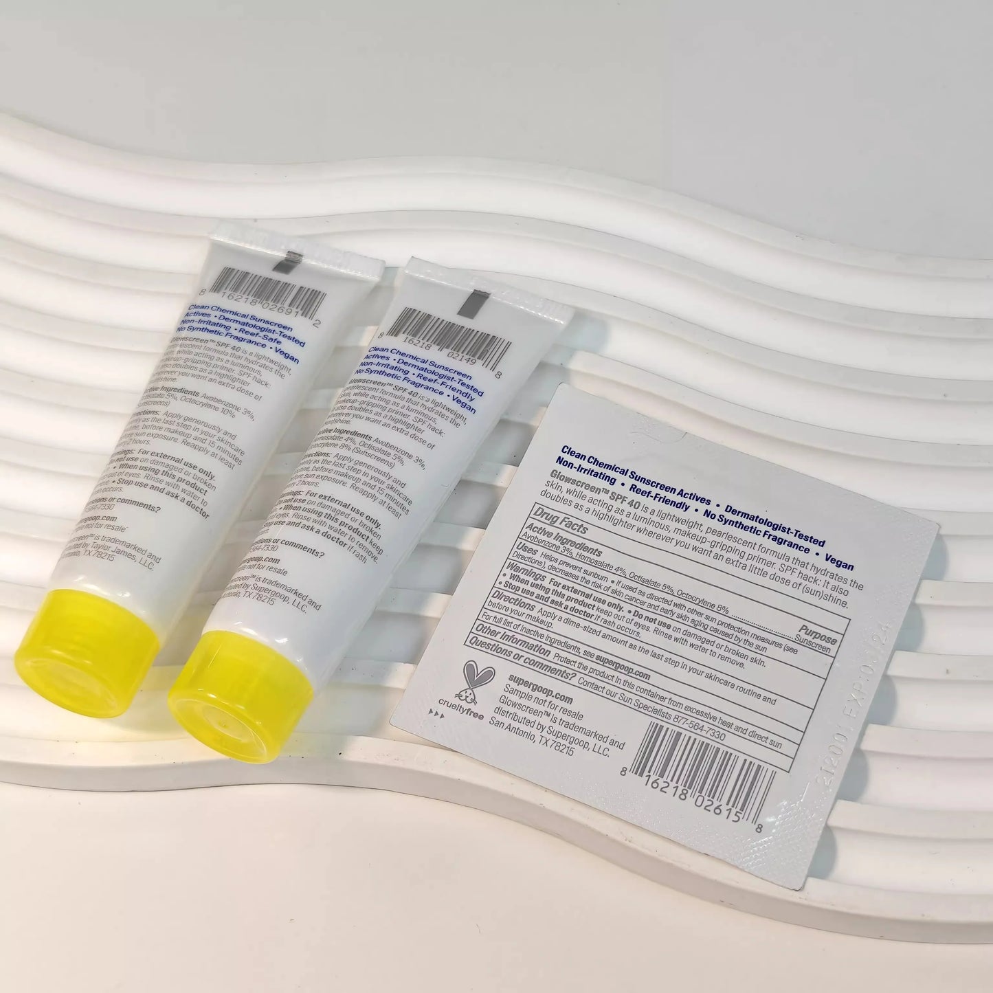 SPF40 10ml Sample size GLOW SCREEN Glow Tinted Super goop Sunscreen Pre-Makeup Cream Anti Blue Light