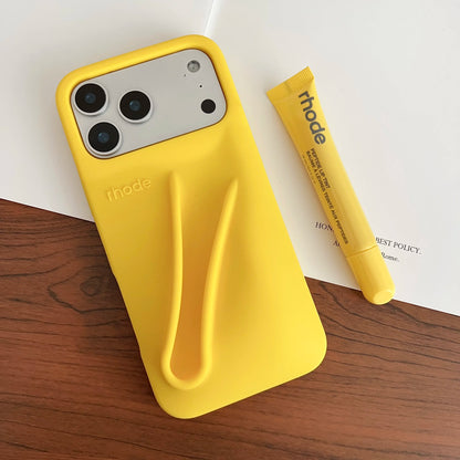 With Lip Gloss Phone Case for iPhone 17  Pro Max Plus Lipstick Silicone Lemontini Gray Ribbon Box Cover