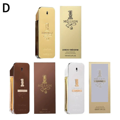 Golden Millionaire Perfume Wood Leather Note Charming Men's Perfume Deep Aroma Male Fragrance 100ml