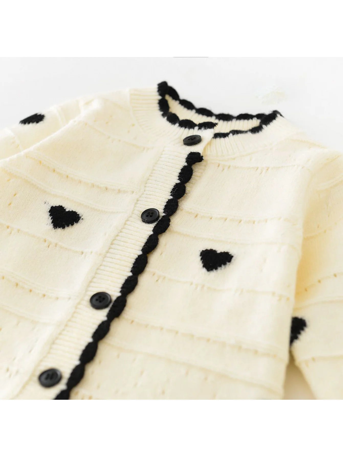 Spring and Autum Korean Style New Girls' Heart Long-Sleeved Jumpsuit Newborn Single-Breasted Cover-Up Crawling Suit Jumpsuit