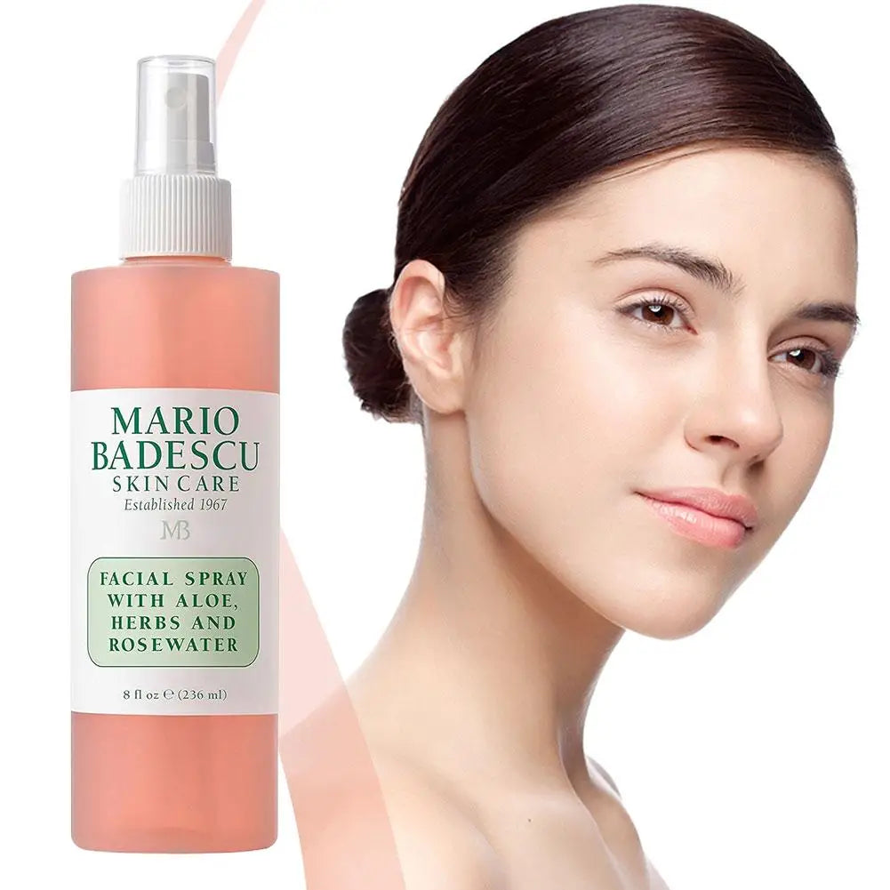 236ml Mario Badescu Facial Mist Hydrating Moisturizing Aloe Herbs Rosewater Brightening Refresh Dry Skin Relief Toner Skincare
