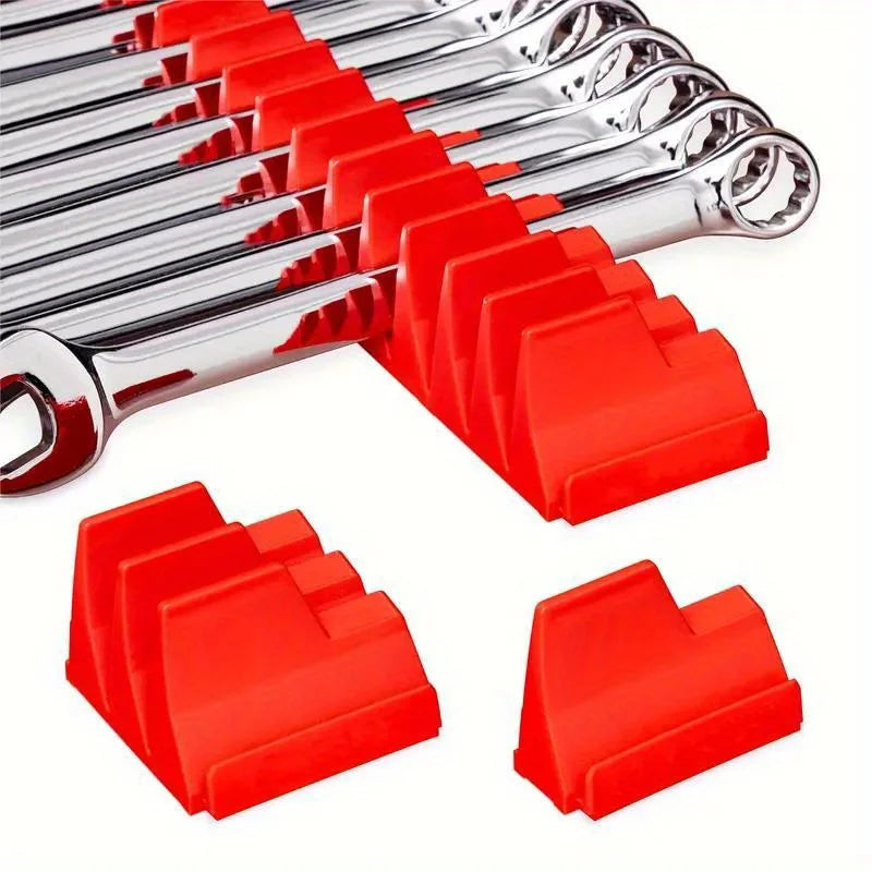 20-Pocket Magnetic Hex-Shaped Modular Toolbox Holder Storage Organizer for Spanners, Durable Plastic Construction