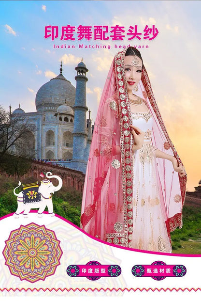 2025 indian traditional sari gauze embroidery exotic style women veil ethnic elegant long shawl women elegant indian shawl s590