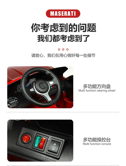 12V Big Battery 4 Drive Load 50KG New Children's Electric Vehicle Remote Control Charging Baby Toy Car Seatable Carriage