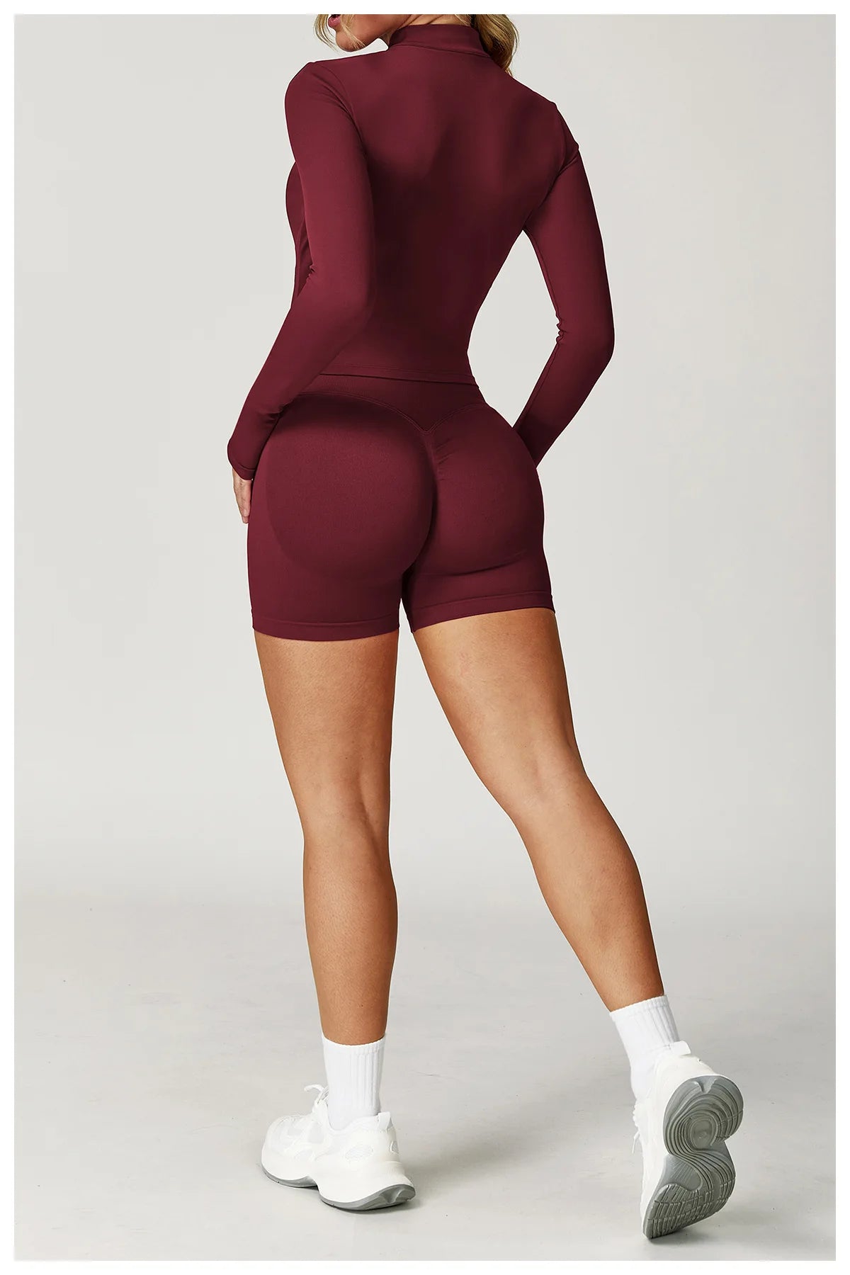 Seamless Yoga Set Gym Clothes 2PCS Women Sportswear Yoga Suits Tracksuits Fitness Long Sleeved Jacket Sports Bra Gym Leggings