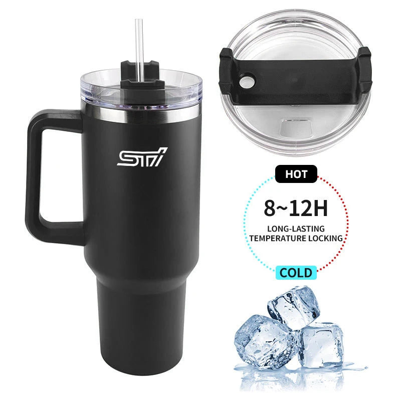 1200ML Insulated Tumbler with Handle Straw Travel Cup Coffee Cup For Subaru STI WRX 2006 XV Forester Impreza Crosstrek Legacy