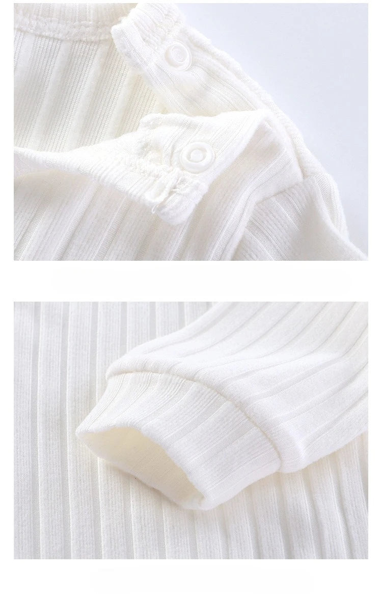 Somenie Unisex Baby Long-Sleeve Onesie for Autumn Winter Boys' Girls' Baby Striped Romper  Infant Outdoor Wear Trends 1-3-9-18M