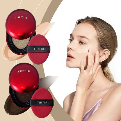 TIRTIR Red Foundation Waterproof Cushion Concealer Lightweight Buildable Coverage Lasting Setting Spray Cushion Makeup