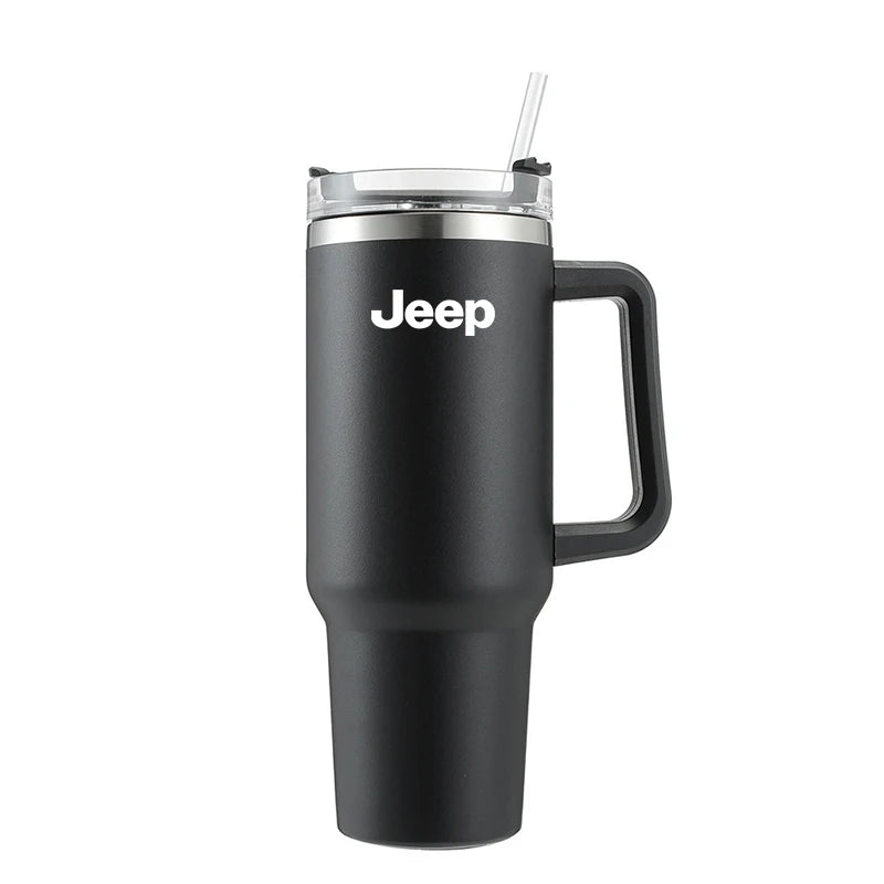 1200ML Car Mug Vacuum Cup 304 Stainless Steel Thermos For Jeep Grand Cherokee Wrangler JK Gladiator Compass Renegade Wagoneer