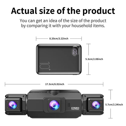 Dash Cam 4 Channel Driving Camera 1080P Front Left Right Rear Night Vision Loop Recording 24H Parking Monitor Auto parts