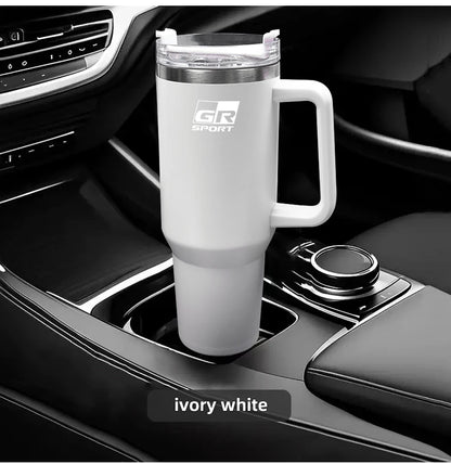 1200ML High Quality Insulated Tumbler with Handle Straw Cup Coffee For Toyota Gazoo Racing TRD CROWN Corolla Yaris Chr