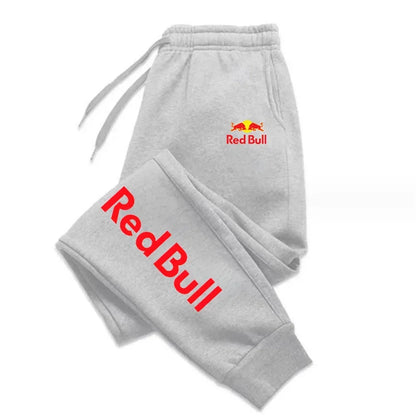 Red Bull casual fashion autumn/winter cotton sports pants, men's running and fitness pants, monochrome pants