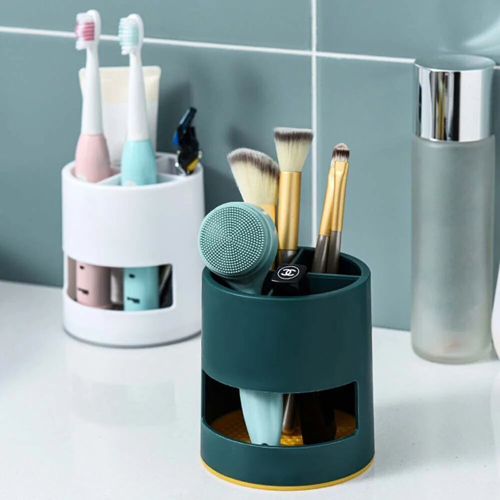 Electric Toothbrush Holder Plastic Storage Organizer Bathroom Toothpaste Holder Cup Box With Drain Holes Bathroom Accessories