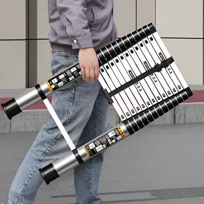 Retractable Portable Folding Ladder Household Simple Thickened Telescopic Vertical Ladder Engineering Loft Hidden Lift Ladder