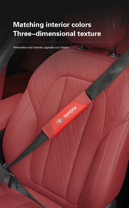 2Pcs Car Seat Belt Shoulder Protective Pad Auto Accessories For Toyota 86 Mirai Supra Prado Alphard Crown Vellfire Sequoia Venza