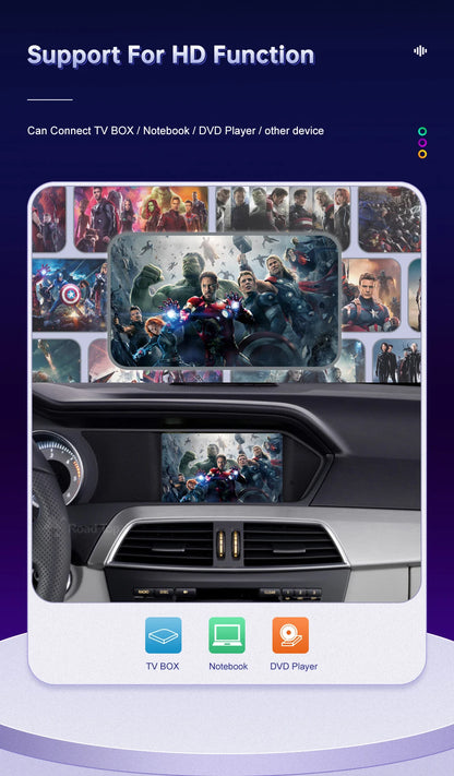 Road Top Wireless CarPlay for Mercedes Benz C Class W204 NTG4.5/4.7 2011-2014 Android Auto Mirror Link AirPlay Car Play