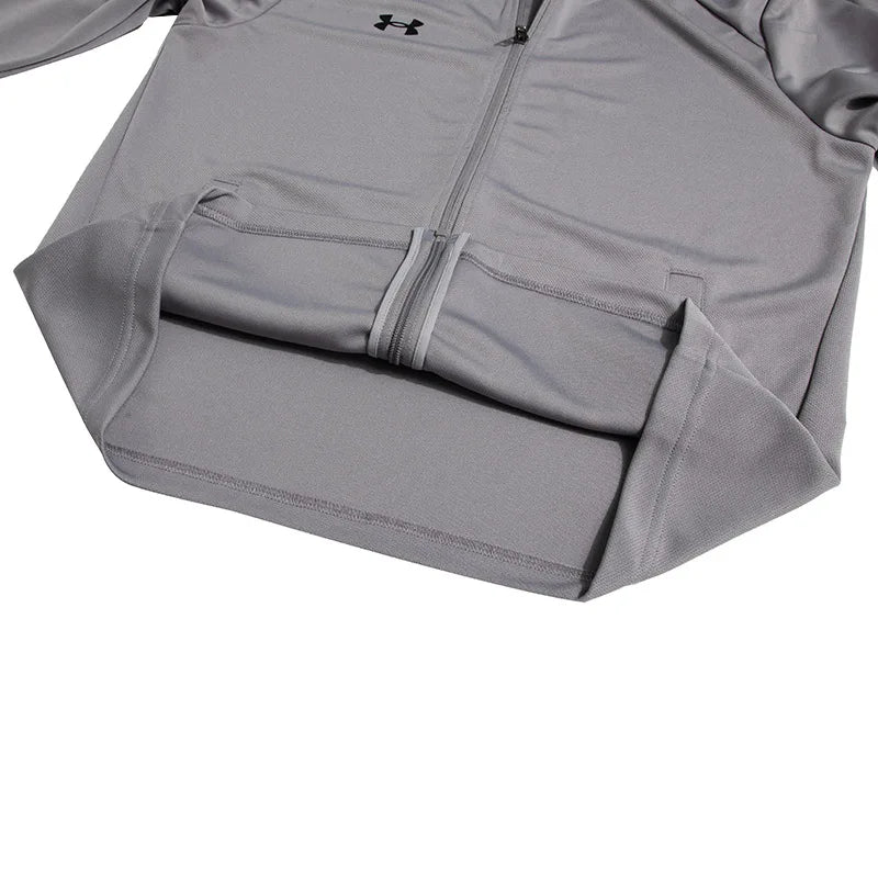 Under Armour Men's Windproof Jacket, Sports Comfortable Casual Running Outdoor Training Casual Top, Dark Gray Hooded Jacket 23600303-014