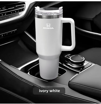 1200ML Large Capacity Car Insulated Mug With Handle And Straw For Honda Civic FIT CRV Stainless Steel Office Home Thermal Cup