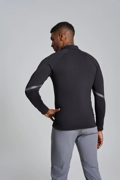 Winter Mens Running Jackets Long Sleeve Full Zipper Training Shirts Workout Sports Sweatershirt Sportswear Elastic Reflective