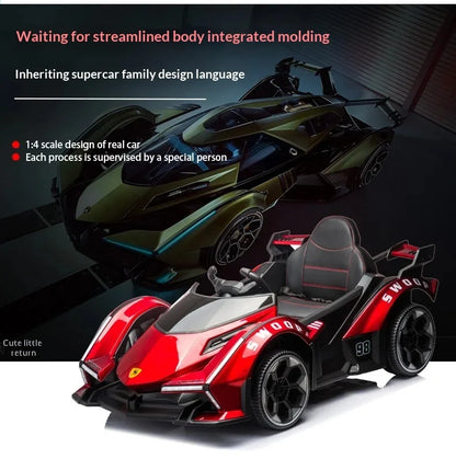 1-5-Year-Old Rechargable Children's Electric Toy Four-Wheel Remote Control Ride On Car For Boys And Girls