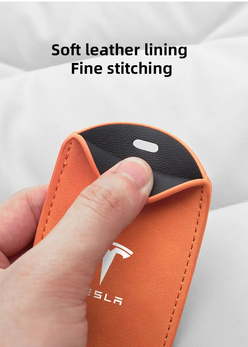 Suede Tesla Car Key Card Cover Keychain Car Key Accessories For Tesla Model 3 Y S X Cybertruck Juguete Roadster Coil Bonina