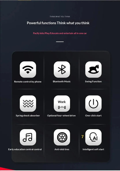 1-5-Year-Old Rechargable Children's Electric Toy Four-Wheel Remote Control Ride On Car For Boys And Girls